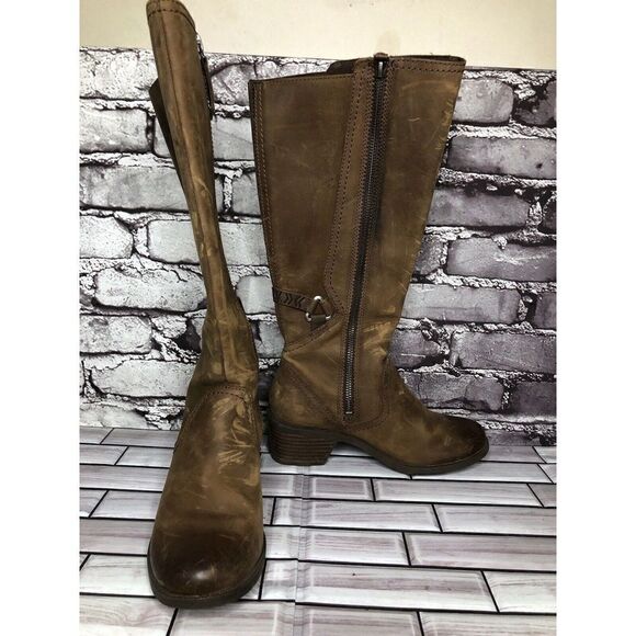 Teva Brown Leather Foxy Side Zip Tall Riding Boots Women Sz 5.5US/36.5EU 1013675 - Picture 7 of 16